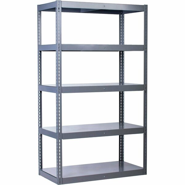 Global Industrial 5 Shelf, High Capacity Boltless Shelving, Steel deck, Starter, 36inW x 24inD x 84inH 272117